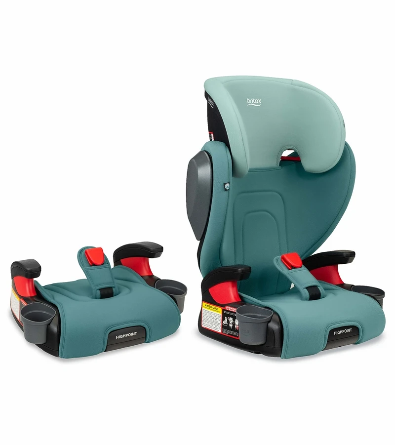 Britax Highpoint 2-Stage Belt Positioning Booster Car Seat - Green Ombre 3 Britax Highpoint 2-Stage Belt Positioning Booster Car Seat - Green Ombre