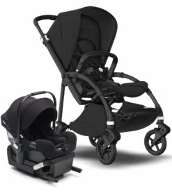 Bugaboo Bee6 + Turtle One Travel System - Black/Black/Black/Black