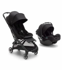 Bugaboo Butterfly + Turtle One Travel System - Black / Midnight Black / Black