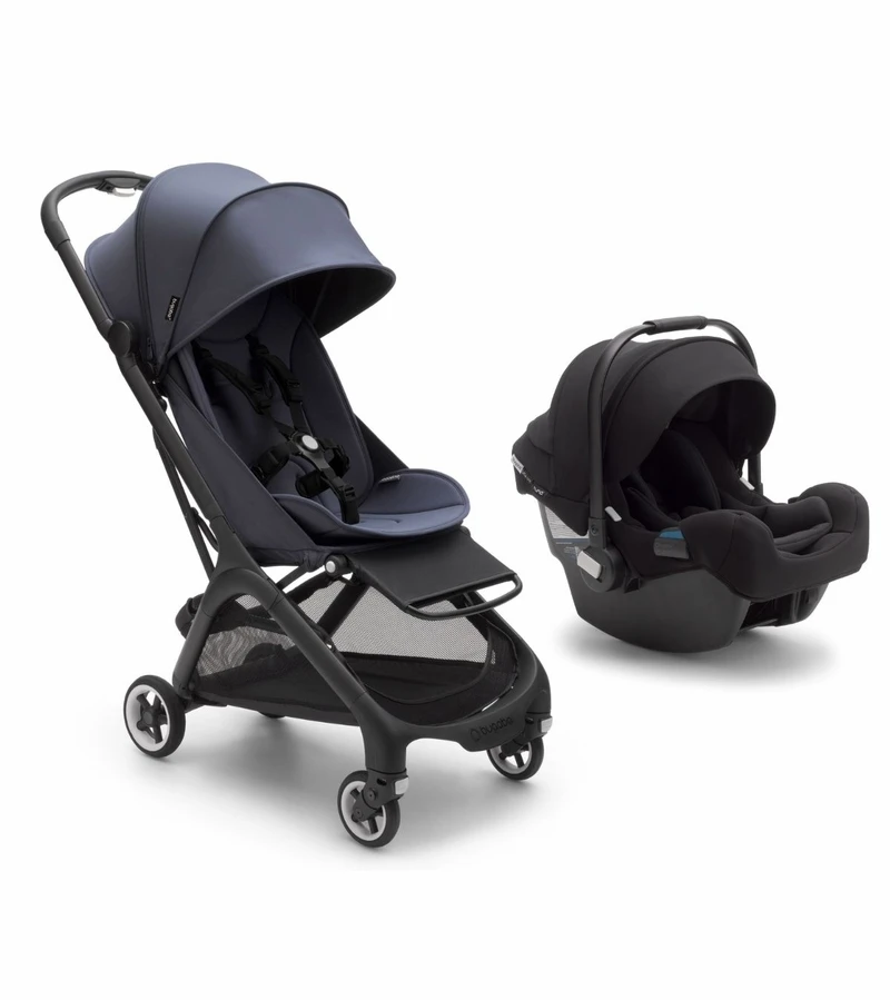 Bugaboo Butterfly + Turtle One Travel System - Black / Stormy Blue / Black 3 Bugaboo Butterfly + Turtle One Travel System - Black / Stormy Blue / Black