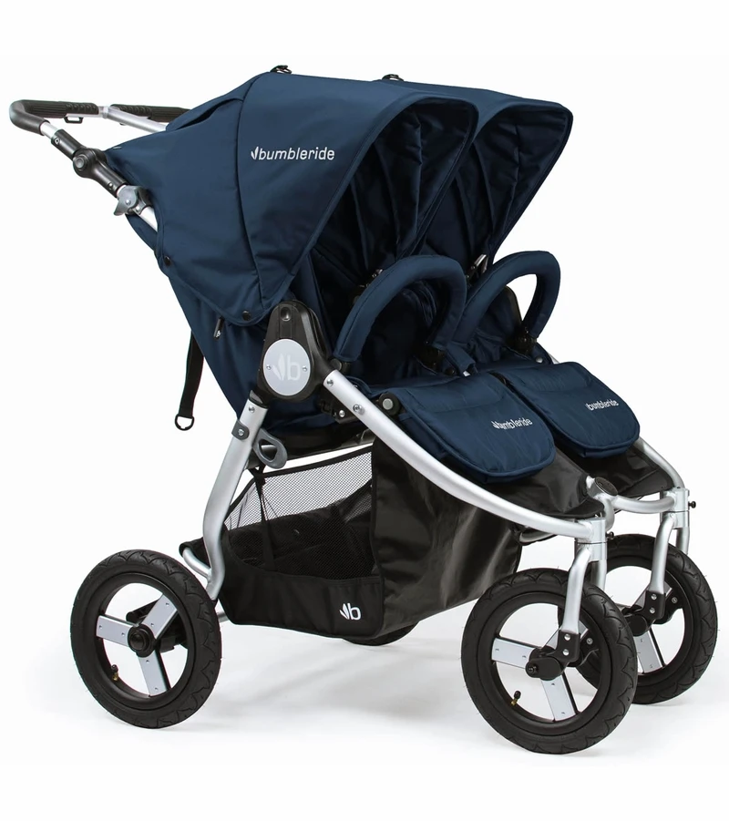 Bumbleride 2019 Indie Twin Side By Side Double Stroller - Maritime Blue 3 Bumbleride 2019 Indie Twin Side By Side Double Stroller - Maritime Blue