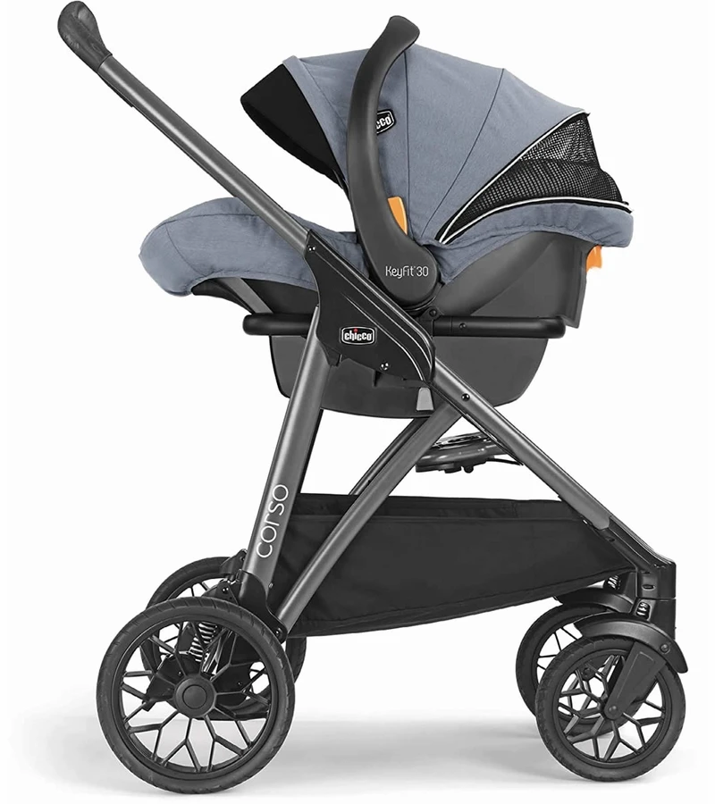 Chicco Corso Modular Travel System With KeyFit 30 Zip Infant Car Seat - Silverspring 6 Chicco Corso Modular Travel System With KeyFit 30 Zip Infant Car Seat - Silverspring - Image 4