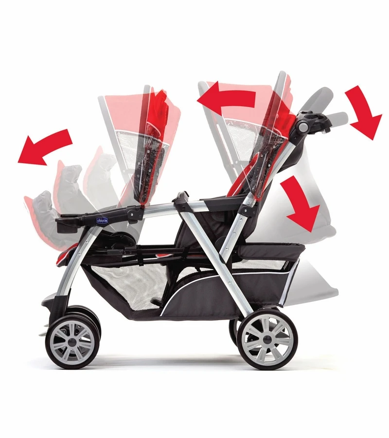 Chicco Cortina Together Double Stroller - Obsidian 4 Chicco Cortina Together Double Stroller - Obsidian - Image 2