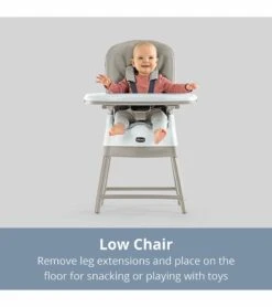 Chicco Stack Hi-Lo 6-in-1 Multi-Use High Chair - Tide -Stroller Promotion Store chicco stack hi lo 6 in 1 multi use high chair tide 12