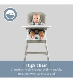 Chicco Stack Hi-Lo 6-in-1 Multi-Use High Chair - Tide -Stroller Promotion Store chicco stack hi lo 6 in 1 multi use high chair tide 9