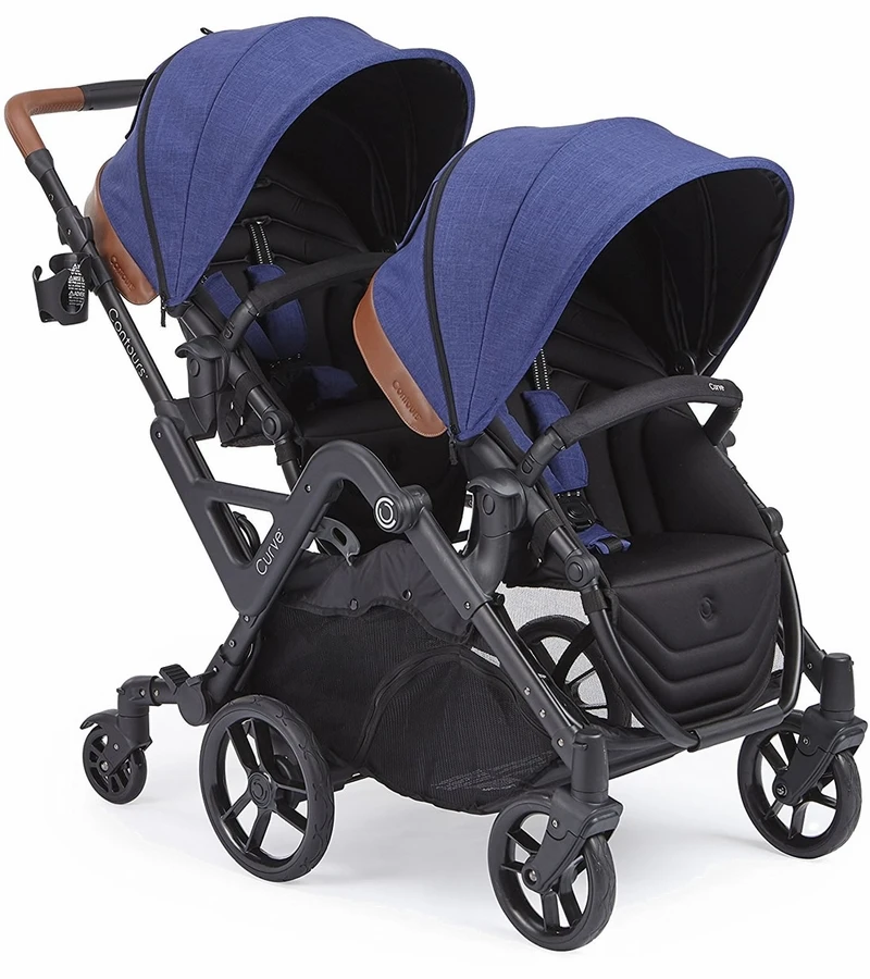 Contours Curve Double Stroller - Indigo Blue 3 Contours Curve Double Stroller - Indigo Blue