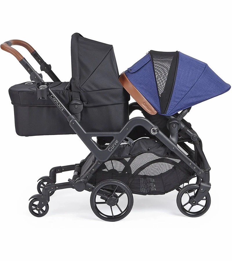 Contours Curve Double Stroller - Indigo Blue 6 Contours Curve Double Stroller - Indigo Blue - Image 4