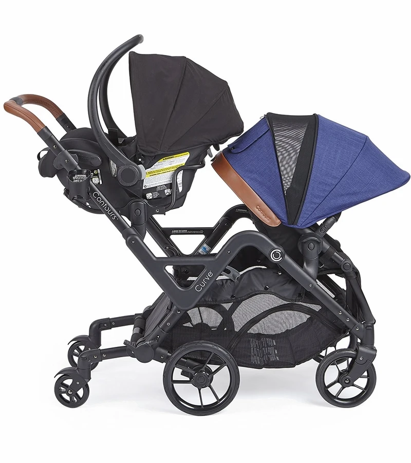 Contours Curve Double Stroller - Indigo Blue 7 Contours Curve Double Stroller - Indigo Blue - Image 5