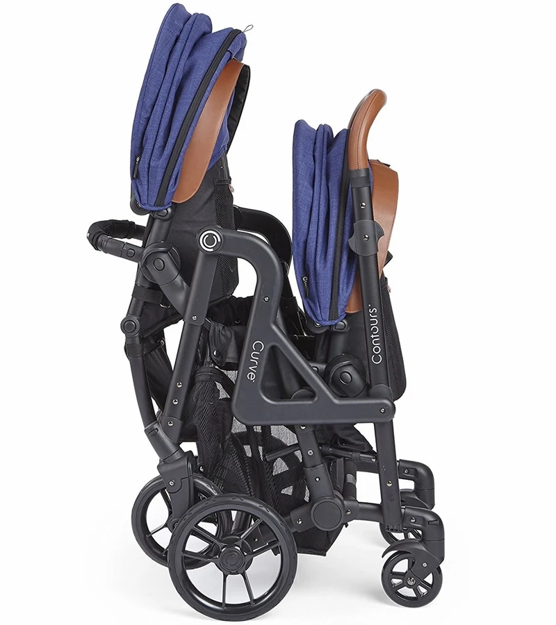 Contours Curve Double Stroller - Indigo Blue 9 Contours Curve Double Stroller - Indigo Blue - Image 7