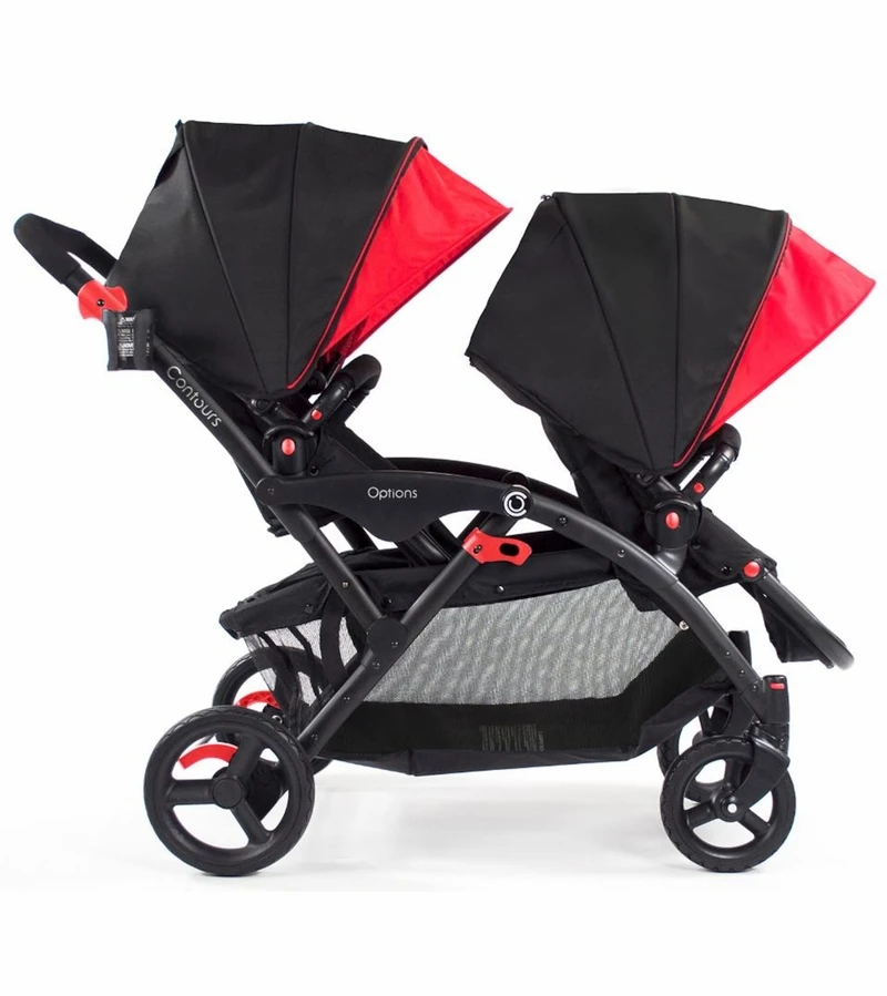 Contours Options Tandem Stroller - Red Velvet 3 Contours Options Tandem Stroller - Red Velvet