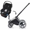 Cybex 2017 / 2018 Priam Frame + Cloud Q SensorSafe Reclining Infant Car Seat - Trekking Chrome / Stardust Black -Stroller Promotion Store cybex 2017 2018 priam frame cloud q sensorsafe reclining infant car seat trekking chrome stardust black 23