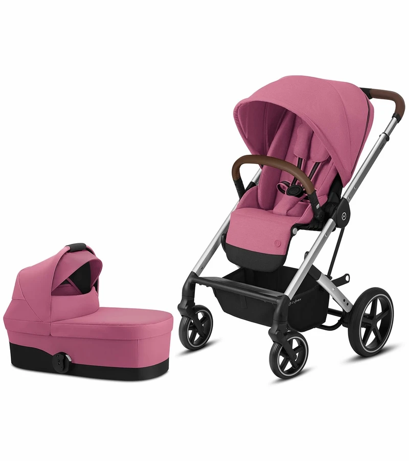 Cybex Balios S Lux Full Size Stroller + Cot S Bassinet Bundle - Magnolia Pink 3 Cybex Balios S Lux Full Size Stroller + Cot S Bassinet Bundle - Magnolia Pink