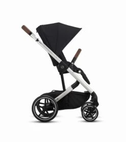 Cybex Balios S Lux Full Size Stroller + Aton 2 SensorSafe Travel System Bundle - Deep Black / Lavastone Black -Stroller Promotion Store cybex balios s lux full size stroller cot s bassinet bundle soho grey 79 2