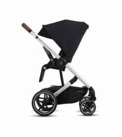 Cybex Balios S Lux Full Size Stroller + Aton 2 SensorSafe Travel System Bundle - Deep Black / Lavastone Black -Stroller Promotion Store cybex balios s lux full size stroller cot s bassinet bundle soho grey 80 2
