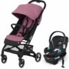 Cybex Beezy Compact Stroller + Aton 2 SensorSafe Travel System Bundle - Magnolia Pink / Lavastone Black -Stroller Promotion Store cybex beezy compact stroller aton 2 sensorsafe travel system bundle magnolia pink lavastone black 174