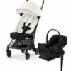 Cybex COYA Compact Stroller + Cloud G Lux SensorSafe Travel System Bundle - Matte Black / Off White / Moon Black -Stroller Promotion Store cybex coya compact stroller cloud g lux sensorsafe travel system bundle matte black off white moon black 7