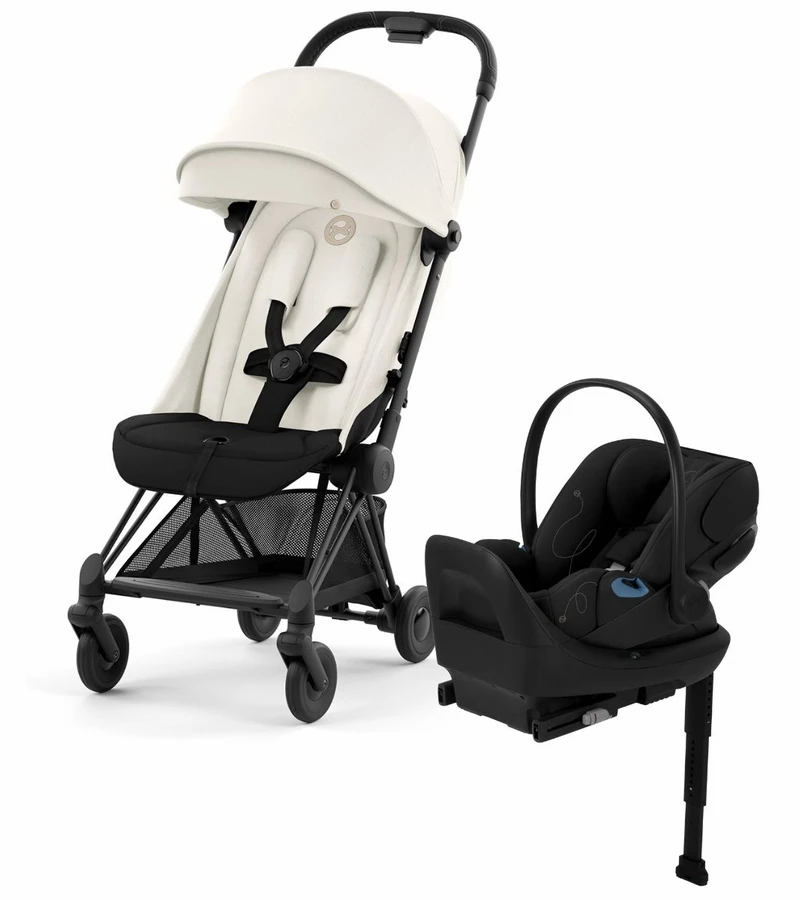 Cybex COYA Compact Stroller + Cloud G Lux SensorSafe Travel System Bundle - Matte Black / Off White / Moon Black 3 Cybex COYA Compact Stroller + Cloud G Lux SensorSafe Travel System Bundle - Matte Black / Off White / Moon Black