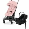 Cybex COYA Compact Stroller + Cloud G Lux SensorSafe Travel System Bundle - Matte Black / Peach Pink / Moon Black -Stroller Promotion Store cybex coya compact stroller cloud g lux sensorsafe travel system bundle matte black peach pink moon black 7