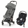 Cybex COYA Compact Stroller + Cloud Q SensorSafe Travel System Bundle - Rose Gold / Mirage Grey / Stardust Black