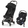 Cybex COYA Compact Stroller + Cloud Q SensorSafe Travel System Bundle - Rose Gold / Sepia Black / Stardust Black -Stroller Promotion Store cybex coya compact stroller cloud q sensorsafe travel system bundle rose gold sepia black stardust black 7
