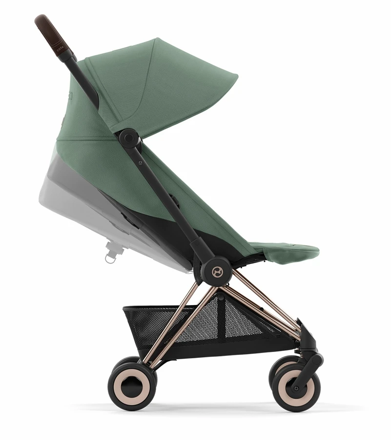 Cybex COYA Compact Stroller - Rose Gold / Leaf Green 6 Cybex COYA Compact Stroller - Rose Gold / Leaf Green - Image 4