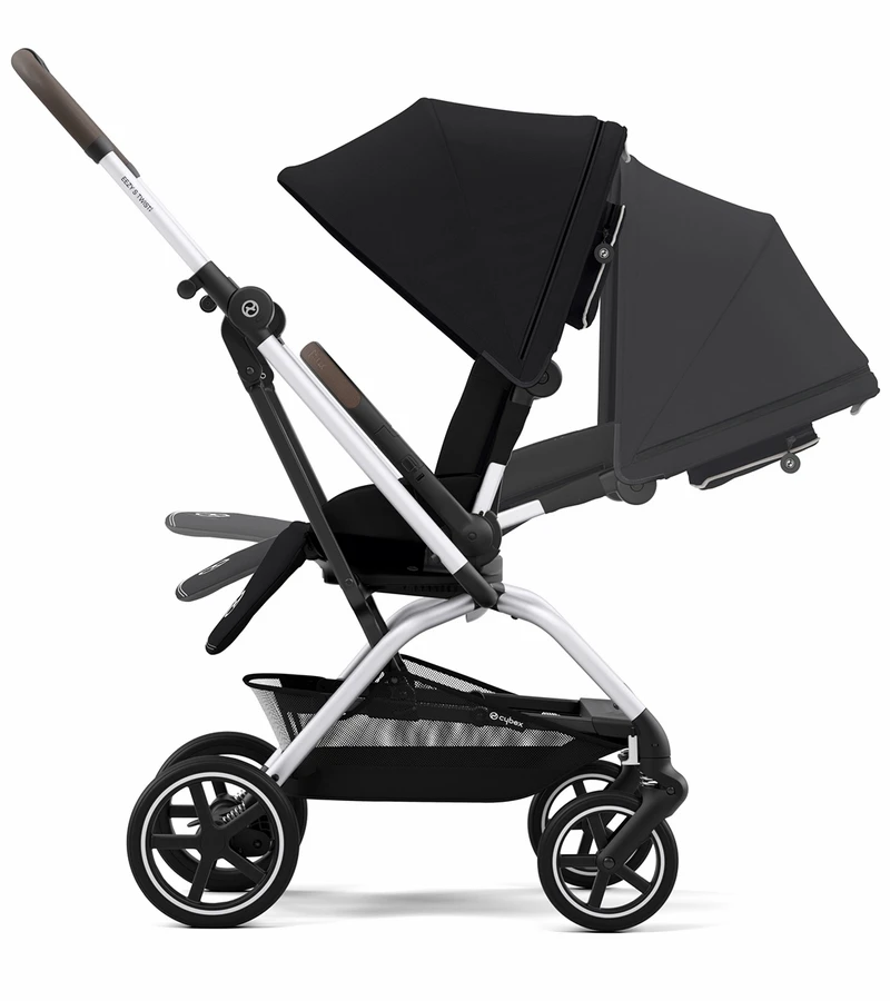 Cybex Eezy S Twist +2 V2 Stroller + Aton 2 Sensorsafe Travel System Bundle - Lava Grey / Lavastone Black 8 Cybex Eezy S Twist +2 V2 Stroller + Aton 2 Sensorsafe Travel System Bundle - Lava Grey / Lavastone Black - Image 6