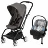 Cybex Eezy S Twist + Aton M SensorSafe Travel System - Manhattan Grey -Stroller Promotion Store cybex eezy s twist aton m sensorsafe travel system manhattan grey 95