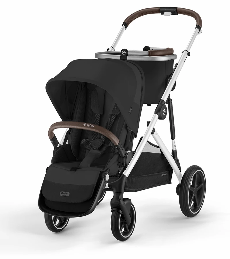 Cybex Gazelle S 2 Stroller + Cot Bundle - Black Frame / Moon Black 4 Cybex Gazelle S 2 Stroller + Cot Bundle - Black Frame / Moon Black - Image 2