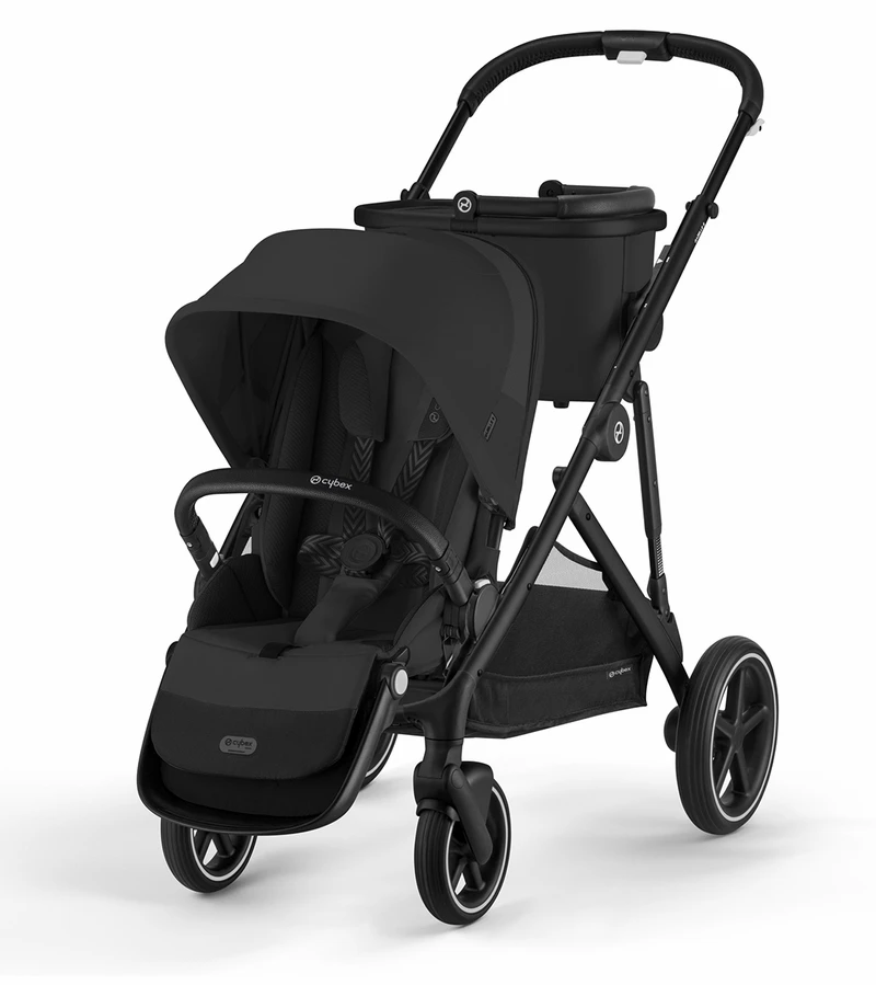 Cybex Gazelle S 2 Single-to-Double Stroller - Black Frame / Moon Black 4 Cybex Gazelle S 2 Single-to-Double Stroller - Black Frame / Moon Black - Image 2