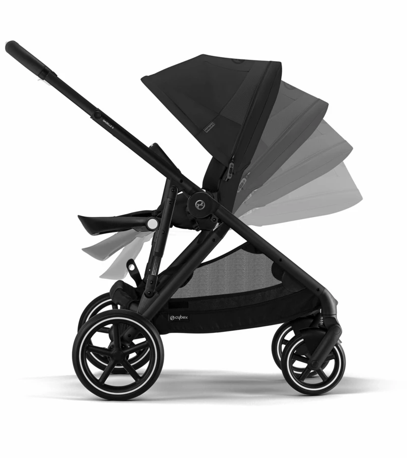 Cybex Gazelle S 2 Single-to-Double Stroller - Black Frame / Moon Black 6 Cybex Gazelle S 2 Single-to-Double Stroller - Black Frame / Moon Black - Image 4