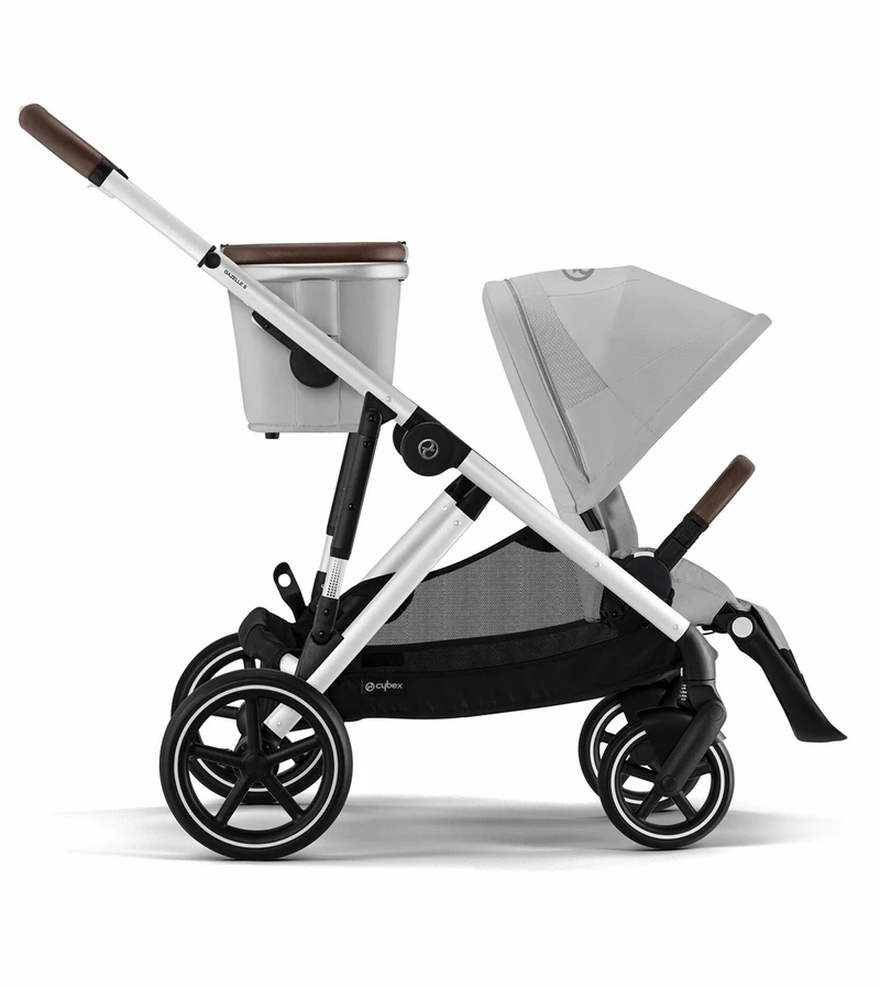 Cybex Gazelle S 2 Single-to-Double Stroller - Silver Frame / Lava Grey 3 Cybex Gazelle S 2 Single-to-Double Stroller - Silver Frame / Lava Grey