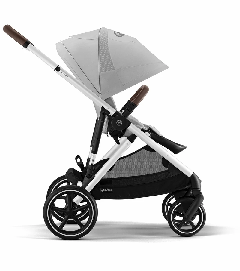 Cybex Gazelle S 2 Single-to-Double Stroller - Silver Frame / Lava Grey 5 Cybex Gazelle S 2 Single-to-Double Stroller - Silver Frame / Lava Grey - Image 3