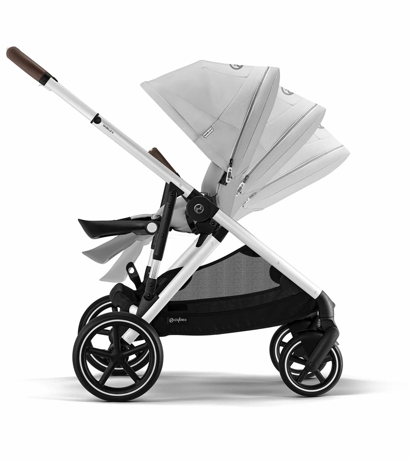 Cybex Gazelle S 2 Single-to-Double Stroller - Silver Frame / Lava Grey 6 Cybex Gazelle S 2 Single-to-Double Stroller - Silver Frame / Lava Grey - Image 4