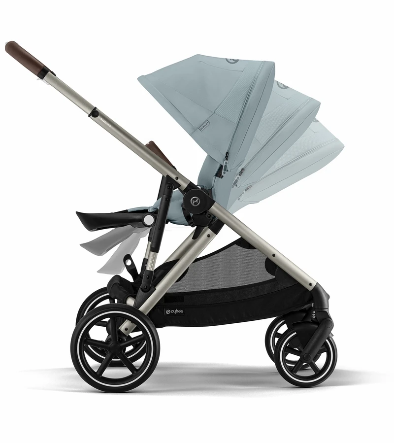 Cybex Gazelle S 2 Single-to-Double Stroller - Taupe Frame / Sky Blue 6 Cybex Gazelle S 2 Single-to-Double Stroller - Taupe Frame / Sky Blue - Image 4