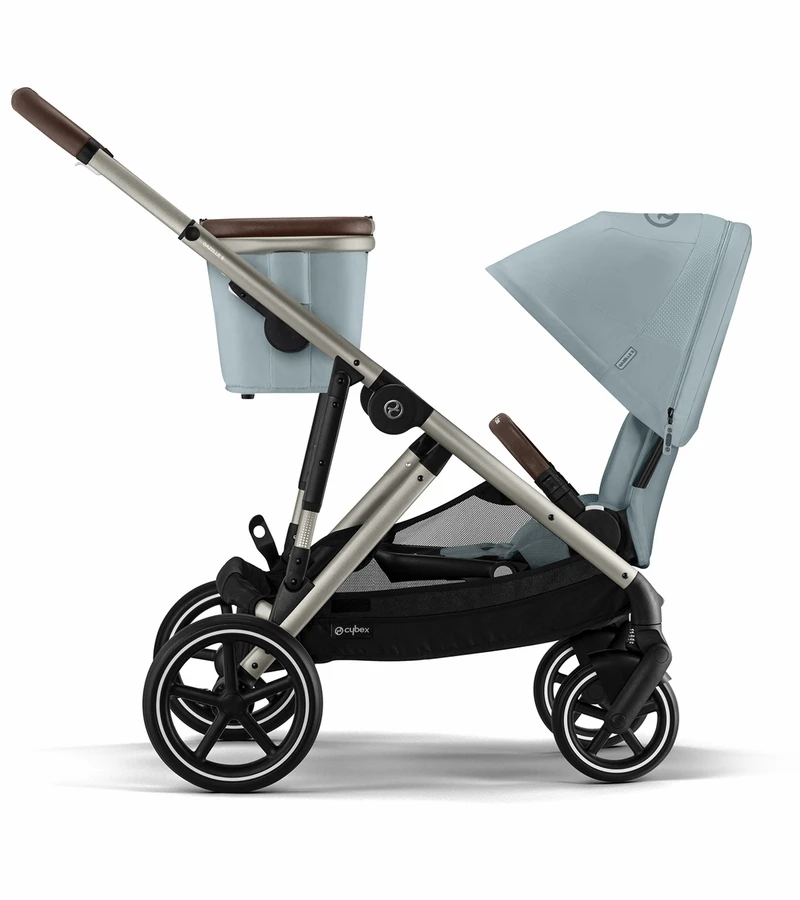 Cybex Gazelle S 2 Single-to-Double Stroller - Taupe Frame / Sky Blue 7 Cybex Gazelle S 2 Single-to-Double Stroller - Taupe Frame / Sky Blue - Image 5