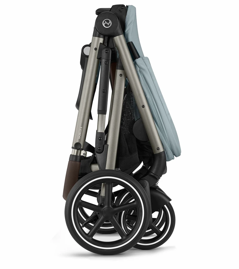 Cybex Gazelle S 2 Single-to-Double Stroller - Taupe Frame / Sky Blue 9 Cybex Gazelle S 2 Single-to-Double Stroller - Taupe Frame / Sky Blue - Image 7