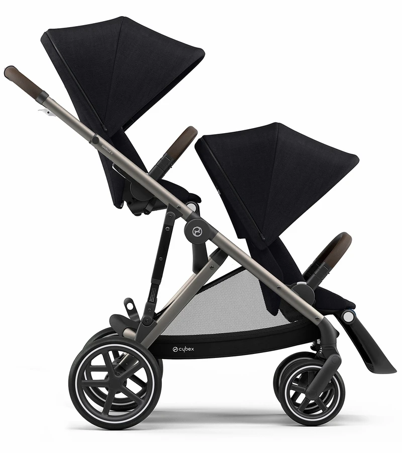 Cybex Gazelle S Double Stroller Bundle - Navy Blue / Moon Black (Taupe Frame) 4 Cybex Gazelle S Double Stroller Bundle - Navy Blue / Moon Black (Taupe Frame) - Image 2