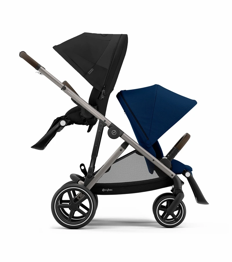 Cybex Gazelle S Double Stroller Bundle - Navy Blue / Moon Black (Taupe Frame) 3 Cybex Gazelle S Double Stroller Bundle - Navy Blue / Moon Black (Taupe Frame)