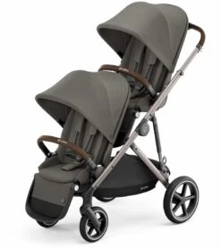 Cybex Gazelle S Double Stroller - Soho Grey (Taupe Frame)