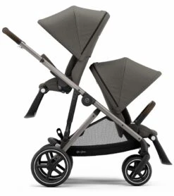 Cybex Gazelle S Double Stroller - Soho Grey (Taupe Frame) -Stroller Promotion Store cybex gazelle s double stroller soho grey taupe frame 94