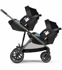 Cybex Gazelle S Double Stroller - Soho Grey (Taupe Frame) -Stroller Promotion Store cybex gazelle s double stroller soho grey taupe frame 95