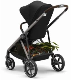 Cybex Gazelle S Stroller & Cot - Deep Black (Taupe Frame) -Stroller Promotion Store cybex gazelle s stroller cot deep black taupe frame 38