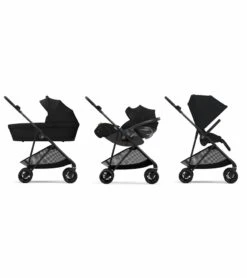 Cybex Melio Carbon 3 Stroller + Aton 2 SensorSafe Travel System Bundle - Moon Black / Lavastone Black -Stroller Promotion Store cybex melio carbon 3 stroller aton 2 sensorsafe travel system bundle moon black lavastone black 104