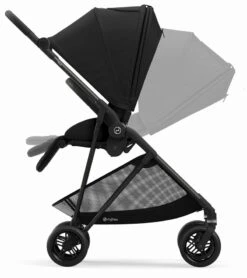 Cybex Melio Carbon Stroller + Cot Bundle - Deep Black -Stroller Promotion Store cybex melio carbon stroller cot bundle deep black 154
