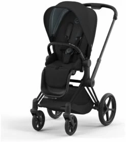 Cybex Priam 4 Stroller (One Box) - Matte Black / Black / Deep Black