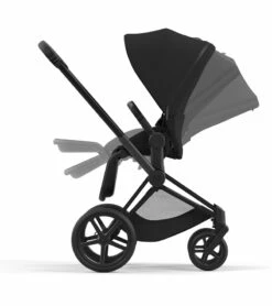 Cybex Priam 4 Stroller (One Box) - Matte Black / Black / Deep Black -Stroller Promotion Store cybex priam 4 stroller one box matte black black deep black 156