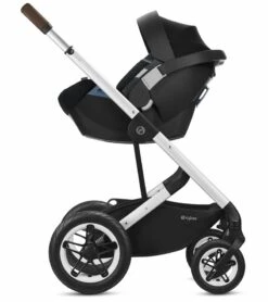 Cybex Talos S Lux All-Terrain Stroller + Aton 2 SensorSafe Travel System Bundle - Deep Black / Lavastone Black -Stroller Promotion Store cybex talos s lux all terrain stroller aton 2 sensorsafe travel system bundle deep black lavastone black 155 1