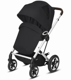 Cybex Talos S Lux All-Terrain Stroller + Aton 2 SensorSafe Travel System Bundle - Deep Black / Lavastone Black -Stroller Promotion Store cybex talos s lux all terrain stroller aton 2 sensorsafe travel system bundle deep black lavastone black 158 1
