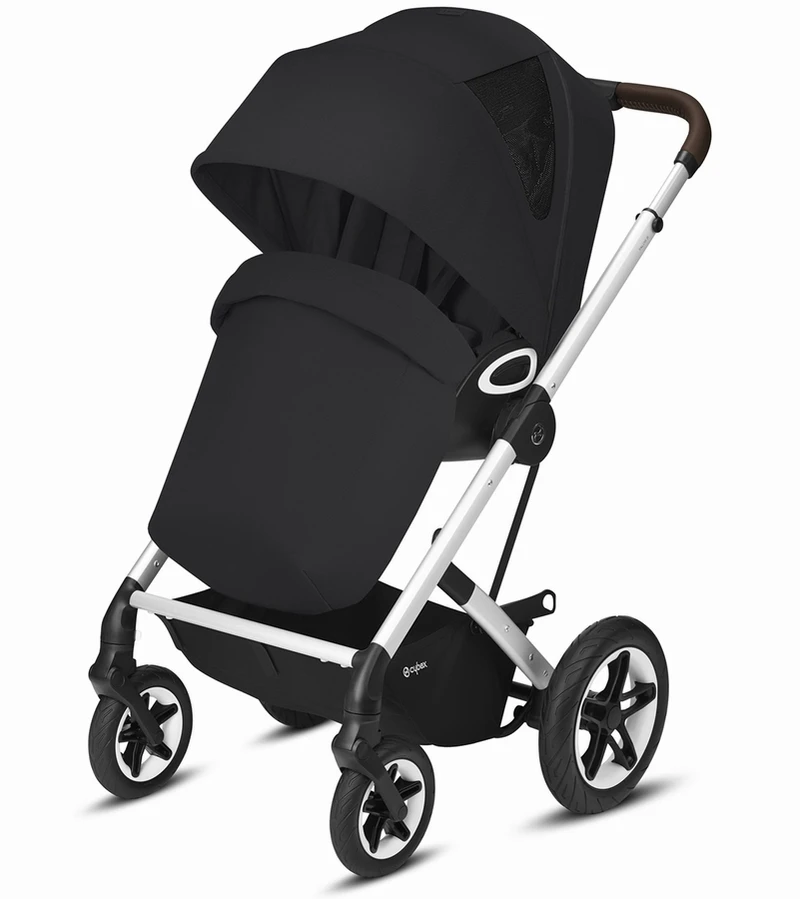 Cybex Talos S Lux All-Terrain Stroller + Aton 2 SensorSafe Travel System Bundle - River Blue / Lavastone Black 8 Cybex Talos S Lux All-Terrain Stroller + Aton 2 SensorSafe Travel System Bundle - River Blue / Lavastone Black - Image 6