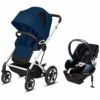 Cybex Talos S Lux All-Terrain Stroller + Aton 2 SensorSafe Travel System Bundle - Navy Blue / Lavastone Black -Stroller Promotion Store cybex talos s lux all terrain stroller aton 2 sensorsafe travel system bundle navy blue lavastone black 62